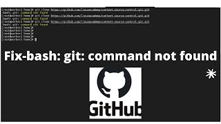 how to fix bash git command not found [upl. by Eiffe]