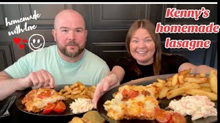 Kenny’s homemade lasagne foodie homemade lasagna uk eatingshow [upl. by Salina863]