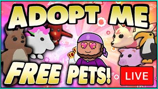 🌈 Adopt Me Live GIVEAWAY 🦄 FREE LEGENDARY PETS 🥚 EGGS 🍾 POTIONS 🦄 Roblox RadDadZen [upl. by Nwhas93]