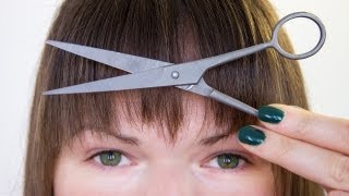 How to Trim amp Style Bangs at Home Easy DIY [upl. by Yrannav]