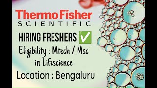 Thermo Fisher Scientific hiring Freshers for the role of Senior ScientistFresher jobs Research job [upl. by Lindholm186]