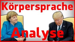 Angela Merkel bei Donald Trump  Körpersprache Analyse [upl. by Atalaya]