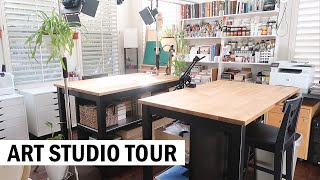 Mixed Media Artist Studio Tour  Art Supply Organization [upl. by Eiramaliehs]