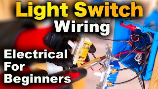 How To Wire A Light Switch  EASY Single Pole Switch STEP BY STEP Wiring Tutorial [upl. by Amlet523]