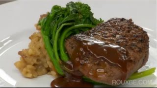 How to make Beef Tenderloin w Peppercorn Sauce  Steak au Poivre [upl. by Aillil]