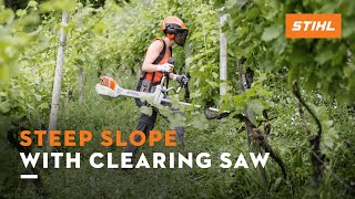 STIHL Team Stories 2016 Tackle steep slope with clearing saw  STIHL [upl. by Coralyn41]