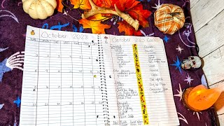 October 2023 Monthly Bujo  Planner  Plan With Me  Bullet Journal planwithme [upl. by Ihtac]