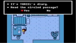 READING TORIELS DIARY  Lets Play Undertale 1 [upl. by Bertero]