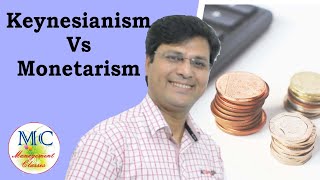 Keynesianism vs Monetarism in Hindi [upl. by Ardnovahs]