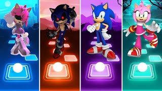 Amy Exe 🆚 Sonic Exe 🆚 Sonic 🆚 Amy  Coffin Dance 🎶🎮 [upl. by Eisdnil211]