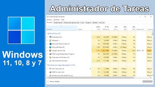 5 formas de Abrir el Administrador de tareas en Windows 11 10 8 y 7 [upl. by Anoval556]