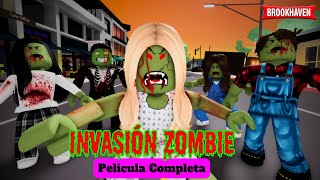 INVASIÓN ZOMBIE  Pelicula Completa  Mini Pelicula  Brookhaven rp🏡historia de roblox [upl. by Etnuaed]