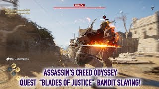 Assassins Creed Odyssey  Locations for Bandit camps  Blades of Justice quest [upl. by Enneyehc]