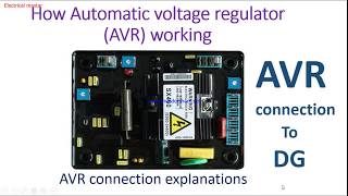 How Automatic voltage regulator workings How to connect AVR to DG wiring diagram [upl. by Arst]