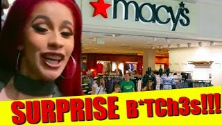 Cardi B Surprises Fans in Macys [upl. by Aloap206]