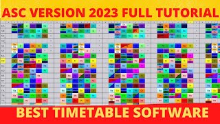 Best TimeTable Generating Software For Schools and Colleges I ASC TUTORIAL I VERSION 2023 [upl. by Odidnac]