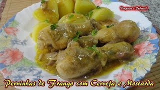 Perninhas de Frango com Cerveja e Mostarda receita fácil [upl. by Akeyla897]