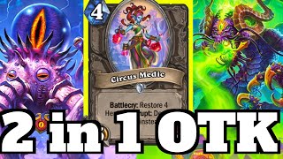 Cthun and YShaarj OTKs EASY and FUN Quest Shaman Combos  Hearthstone [upl. by Eetnwahs88]