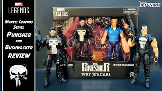 Marvel Legends Series Punisher and Bushwacker Action Figure Review [upl. by Puett]