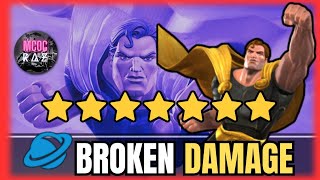 Mcoc 7 star Rank 2 Unawakened Hyperion is Ridiculously Strong  Insane Damage potential mcoc [upl. by Xirtaeb863]