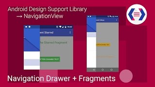 Navigation Drawer  Fragments  NavigationView  Android Design Support Library [upl. by Unity]