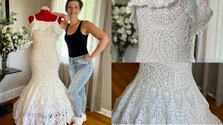 Creating a Stunning Crochet Wedding Dress  Behind the Scenes amp Final Reveal [upl. by Maurine]