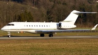 Bombardier Global Express CGPPI TakeOff at Bern [upl. by Jory]