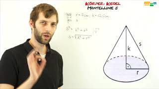 Geometrischer Körper Kegel  Matellinie s berechnen [upl. by Oiludbo534]