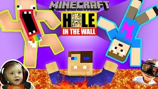 MINECRAFT Hole in the Wall MINIGAME w FGTEEV Shawn Duddy amp Chase SUPER CHALLENGE [upl. by Raouf]