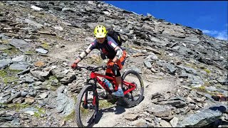 Madritschspitze 3260m im Martelltal  oberhalb Madritschjoch  Mountainbike [upl. by Yuht]