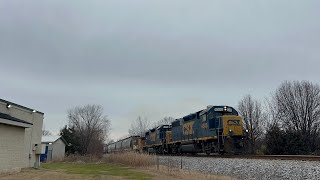 CSX GP392 4300 Leads Local L44403 on 1324 [upl. by Housum]