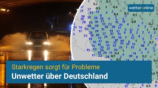 Unwetter in Deutschland – Starkregen und Hagel verursachen Schäden [upl. by Elyod]