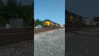 IAIS ES44DC 514 passes by Blue Island IL train [upl. by Washburn294]