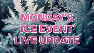 🚨 Monday Morning Ice Storm Live Coverage🚨❄ arwx [upl. by Janene]