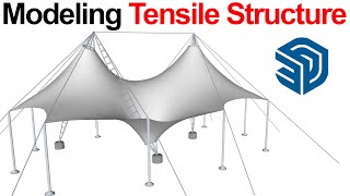 Modeling Tensile Structure Using SketchUp [upl. by Tdnarb684]