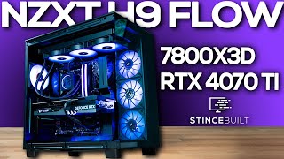 NZXT H9 Flow 7800X3D  RTX 4070 Ti PC BUILD [upl. by Porta]