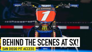 Check Out The San Diego Supercross Pits  Behind The Scenes Look [upl. by Kurtzig]