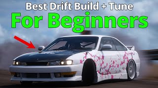 Forza Horizon 5 BEST Drift Car  Tune FOR BEGINNERS Nissan S14 Drift Build [upl. by Moorefield]