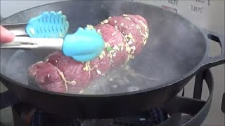 How to Make Steak Roulade in Cast Iron  Outdoor Cooking [upl. by Rachaba411]