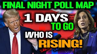 JUST 1 DAY TO GO Shocking Rise Trump or Harris 2024 Last Election Polls Map Prediction [upl. by Yalonda]