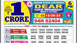 DEAR LOTTERY 6PM SAMBAD 18092024  NAGALAND LOTTERY RESULT [upl. by Dot]