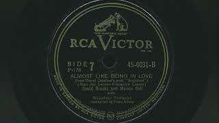 1947 DAVID BROOKS and MARION BELL Almost Like Being In Love BRIGADOON BROADWAY CAST  78 RPM Record [upl. by Chura707]