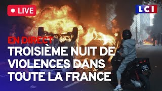 Troisième nuit de violences partout en France  EN DIRECT [upl. by Homere888]