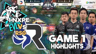 CRUCIAL LORD STEAL  NXPE vs RSG GAME 1 HIGHLIGHTS [upl. by Armelda]