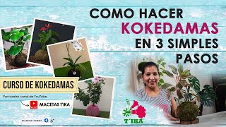 Curso Como hacer kokedamas en 3 simples pasos  EN VIVO [upl. by Cinimod874]