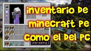 como poner el inventario de minecraft pe como el de pc [upl. by Nilo154]