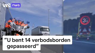 Vrachtwagens blijven weekendverbod op viaduct van Vilvoorde overtreden [upl. by Philana]