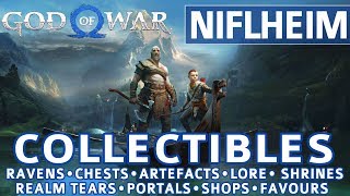 God of War  Niflheim All Collectible Locations Favors Valkyries Shops Realm Tears  100 [upl. by Hardy]