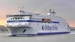 Brittany Ferries  MV Galicia leaving Portsmouth [upl. by Hajan]