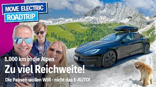 1000 km in die Alpen  Tesla Model S LR hat Reichweite wie ein Verbrenner Zu wenig Pausen für uns [upl. by Anaerol]